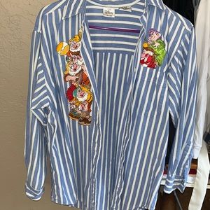 Original VINTAGE Disney seven dwarfs button up